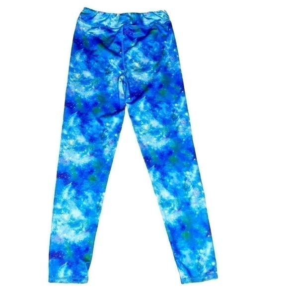 More Than Magic Sky Galaxy Blue Multicolor Kids Leggings - Picture 3 of 5